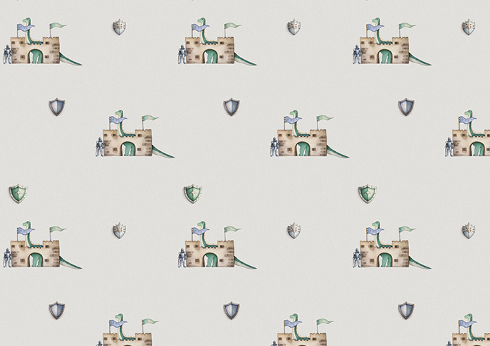 Jurassic Joust, Castle Guard Knightly - Made to Measure Curtains - Image 8